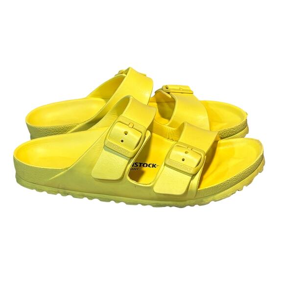Birkenstock Arizona Essentials Yellow Lightweight Waterproof Slide Sandals 36/5 - Picture 2 of 7
